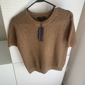 Banana Republic Metallic Short Sleeve Sweater Med - nwt